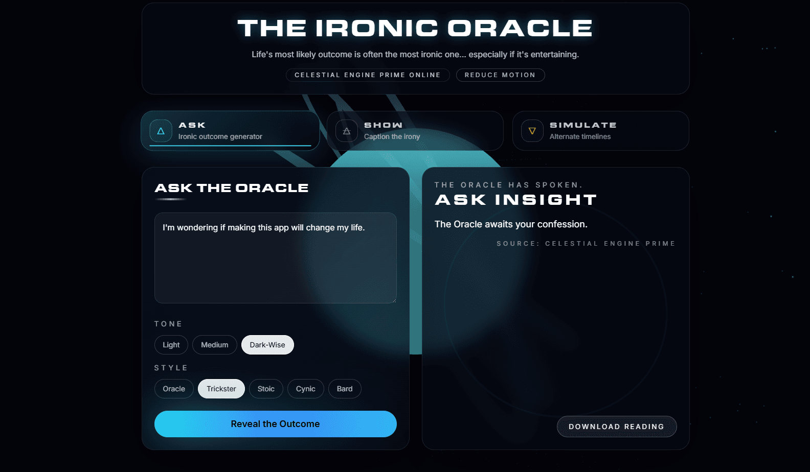IroniAI - The Ironic Oracle